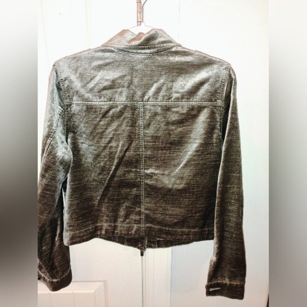 Cabi Velvet Women’s Grey/Taupe  Jean Jacket Doze Medium - Picture 4 of 6